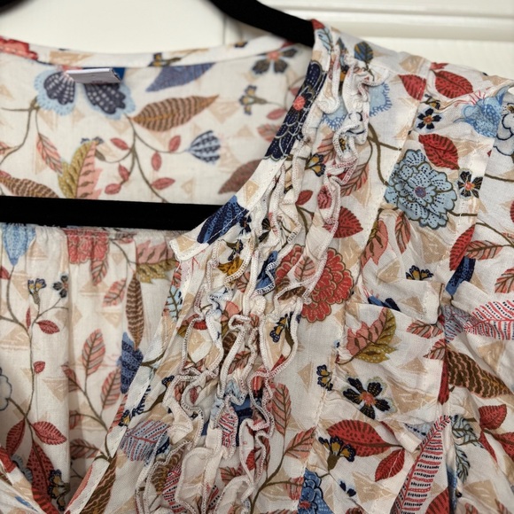 Old Navy Ruffle-Trim Smocked Floral Top - Picture 4 of 9